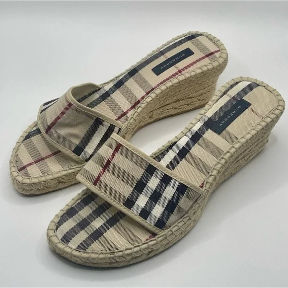 Burberry | Espadrille Slip on Wedge Sandal | EU40 - Picture 1 of 16